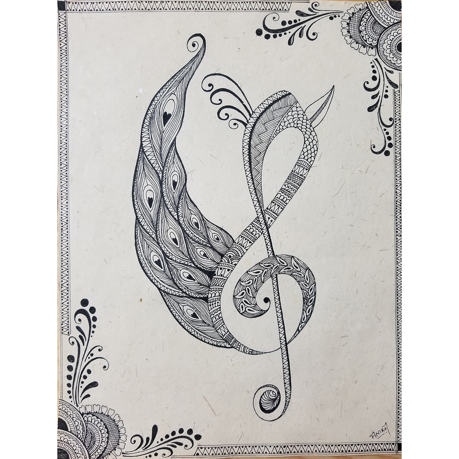 Zentangle Music Clef